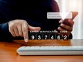 2FA or two factor authentication, cyber security concept. Password code number for enter verification code showing on computer Royalty Free Stock Photo