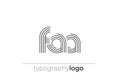FAA modern geometric typography logo Royalty Free Stock Photo