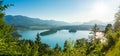 Faaker See lake in KÃÂ¤rnten, Carinthia, Austria Royalty Free Stock Photo