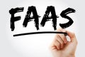 FAAS - Function As A Service acronym with marker, concept background