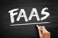 FAAS - Function As A Service is a cloud computing service that makes it easier for cloud application developers to run and manage Royalty Free Stock Photo