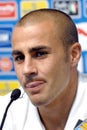 Fabio Cannavaro, captain of the Italian National Team, during the press conference before the match Royalty Free Stock Photo