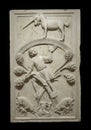 Fable of the unicorn (allegory of life) - high relief from Ferrara