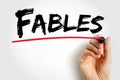 Fables text concept for presentations and reports