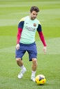 Fabregas at FC Barcelona training session Royalty Free Stock Photo