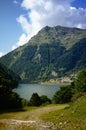 Fabreges lake in Ossau Valley in French Pyrenees.