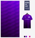 Soccer jersey pattern design. Abstract pattern on violet background for soccer kit, football kit or sports shirt. Mosaic pattern