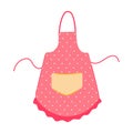 fabric apron kitchen cartoon vector illustration