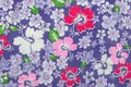 the Fabric background, Fragment of colorful retro tapestry textile pattern with floral ornament useful as background Royalty Free Stock Photo