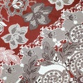 Fabric Background, Fragment of colorful retro tapestry textile