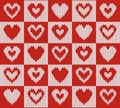 Fabric background with hearts