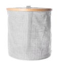 Fabric basket on white background