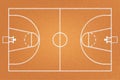 Fabric basketball court or brown frieze carpet