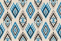 Fabric beautiful ikat pattern art. Ethnic ikat seamless pattern in tribal. American, Mexican style