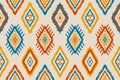Fabric beautiful ikat pattern art. Ethnic ikat seamless pattern in tribal. American, Mexican style