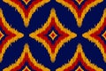 Fabric beautiful ikat pattern art. Ethnic ikat seamless pattern in tribal. American, Mexican style Royalty Free Stock Photo