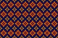 Fabric beautiful ikat pattern art. Ethnic ikat seamless pattern in tribal. American, Mexican style Royalty Free Stock Photo