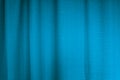 Fabric blue curtains with folds . Abstract background, curtain, drapes blue fabric. Royalty Free Stock Photo