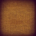 Fabric brown fabric grainy framed texture with space for text