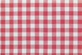Fabric With Checked Pink Gingham Pattern