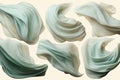 Fabric Cloth Flowing Wind, Textile Wave Flying In Motion, White Royalty Free Stock Photo