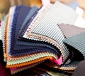 Fabric color samples Royalty Free Stock Photo
