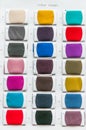 Fabric color samples palette Royalty Free Stock Photo