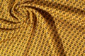 Fabric cotton is brown with a pattern of circles. Smooth and chi Royalty Free Stock Photo