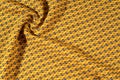 Fabric cotton is brown with a pattern of circles. Smooth and chi Royalty Free Stock Photo