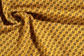 Fabric cotton is brown with a pattern of circles. Smooth and chi Royalty Free Stock Photo