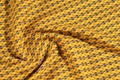 Fabric cotton is brown with a pattern of circles. Smooth and chi Royalty Free Stock Photo