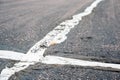 fabric coving on top of an asphalt crack repair