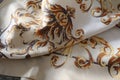 Fabric decorated with fantasy designs, texture