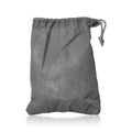 Fabric drawstring bag isolated on white background. Fabric bag with rope template.  Clipping paths Royalty Free Stock Photo