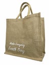 Fabric eco bag isolated on a white background