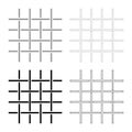 Fabric fibers Grid Cloth textile set icon grey black color vector illustration flat style image Royalty Free Stock Photo