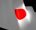 Fabric Flag of Japan Royalty Free Stock Photo