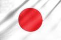 Fabric Flag of Japan Royalty Free Stock Photo