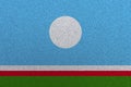 Flag of Sakha Republic, Fabric flag of Sakha Republic. Sakha Republic National Flag, Fabric and Texture Flag Image of Sakha