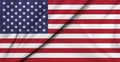 Fabric flag of United States, America Royalty Free Stock Photo