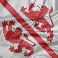 Fabric flag of Winterthur. Crease of Winterthur flag background, The city in the canton of Zurich in Switzerland.