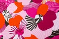 Fabric with floral motives background