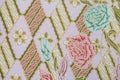 Fabric with flower pattern texture and background Royalty Free Stock Photo