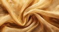 Golden brown fabric with curly texture, AI Generated