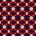 Fabric knitted seamless pattern with geometric shape spots. bright colors background for knitwear design or print, modern strips