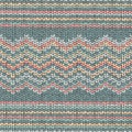 Fabric knitted texture, zigzag seamless pattern