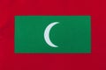 Fabric of the national flag of the Republic of Maldives