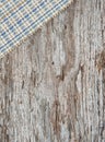 Fabric on the old wood background Royalty Free Stock Photo