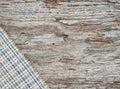 Fabric on the old wood background Royalty Free Stock Photo