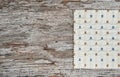 Fabric on the old wood background Royalty Free Stock Photo